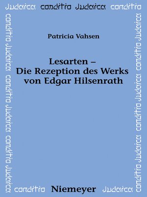 cover image of Lesarten – Die Rezeption des Werks von Edgar Hilsenrath